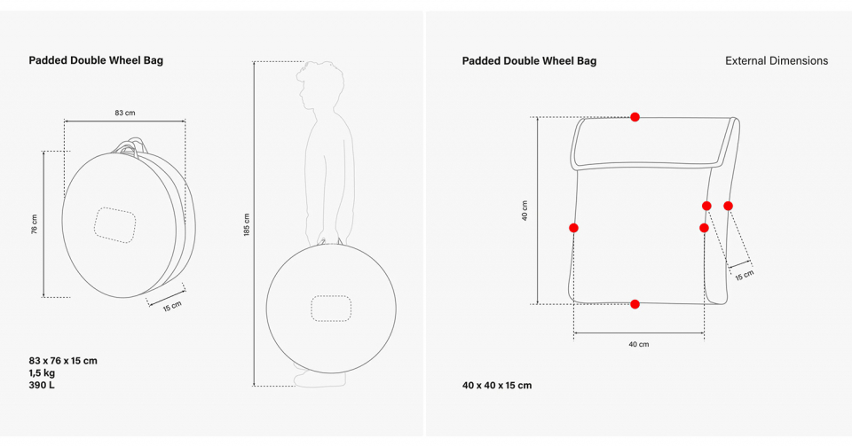 ��������� ���������� ������� ��� �������� � ��������� Scicon ����� ��� 2 ���� Double Wheel Bag 