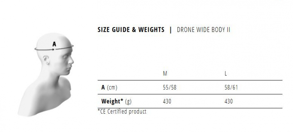 Геометрия велосипеда Велошлем Met Drone Wide Body II White Metallic