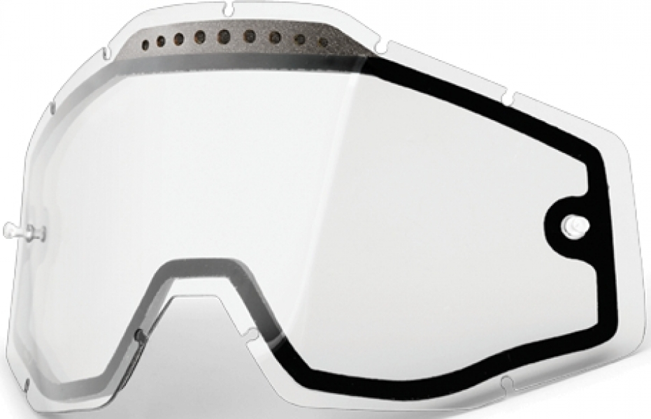 

100% Racecraft/Accuri/Strata Vented Dual Pane Lens Anti-Fog (2016), Clear