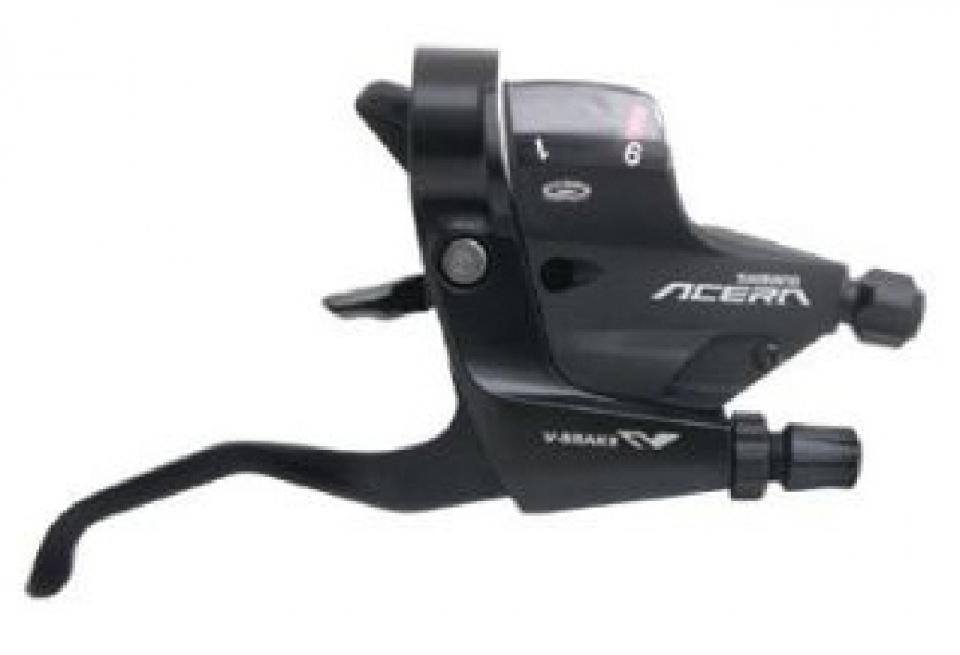 

Shimano Шифтер/тормозная ручка ST-M390 Acera для V-brake, правая, 9 скоростей (0), Black