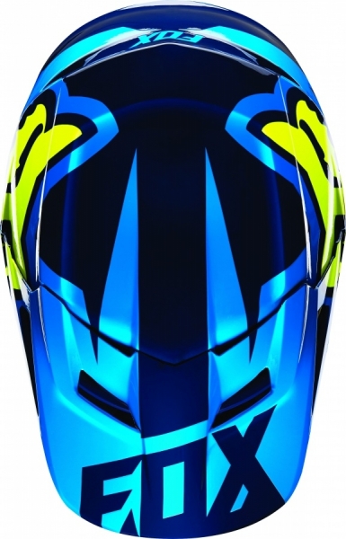 

Fox V1 Race Helmet Visor (2016), Blue/yellow