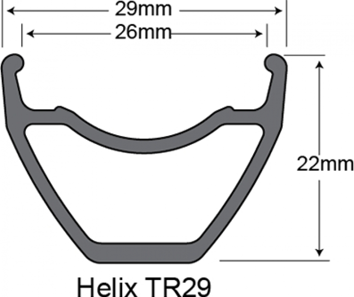      SunRingle 28h Helix TR29 Sleeved Black 