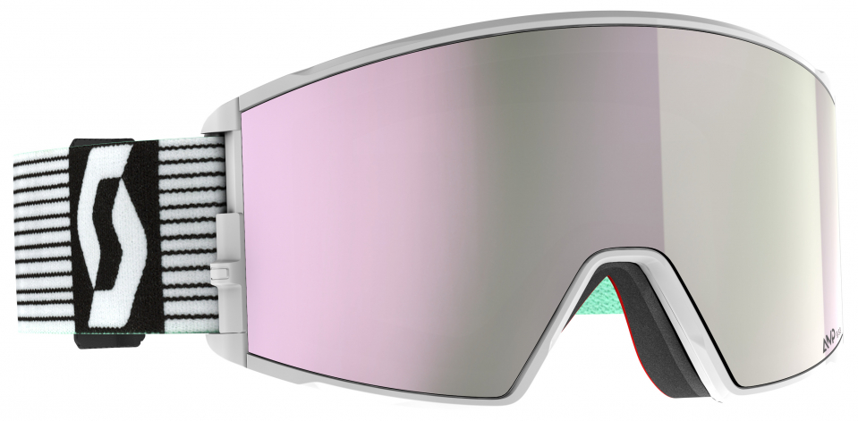Горнолыжная маска Scott React AMP Pro White/Mint Green / фильтр AMP Pro Lavender Chrome S3+S1 - купить в Москве