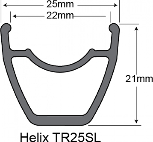      SunRingle 28h Helix TR25 SL Black 