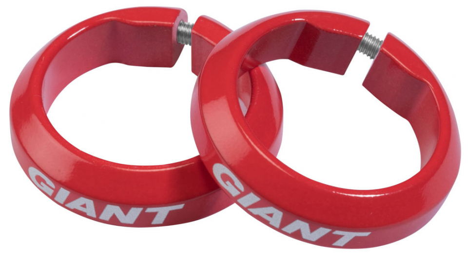 Грипсы и обмотка руля Giant Комплект колец-фиксаторов Red - купить в Москве