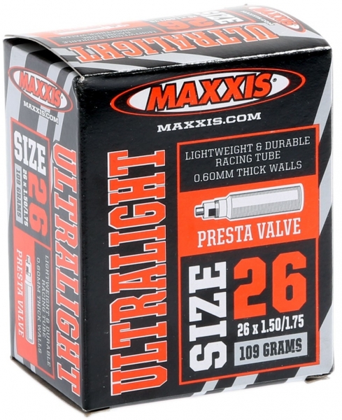 

Maxxis Ultralight 26x1.50/1.75 0.6 мм вело нип (0)