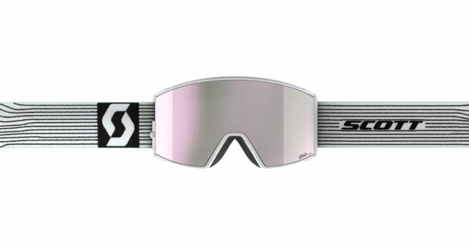 Горнолыжная маска Scott React AMP Pro White/Mint Green / фильтр AMP Pro Lavender Chrome S3+S1 - купить в Москве
