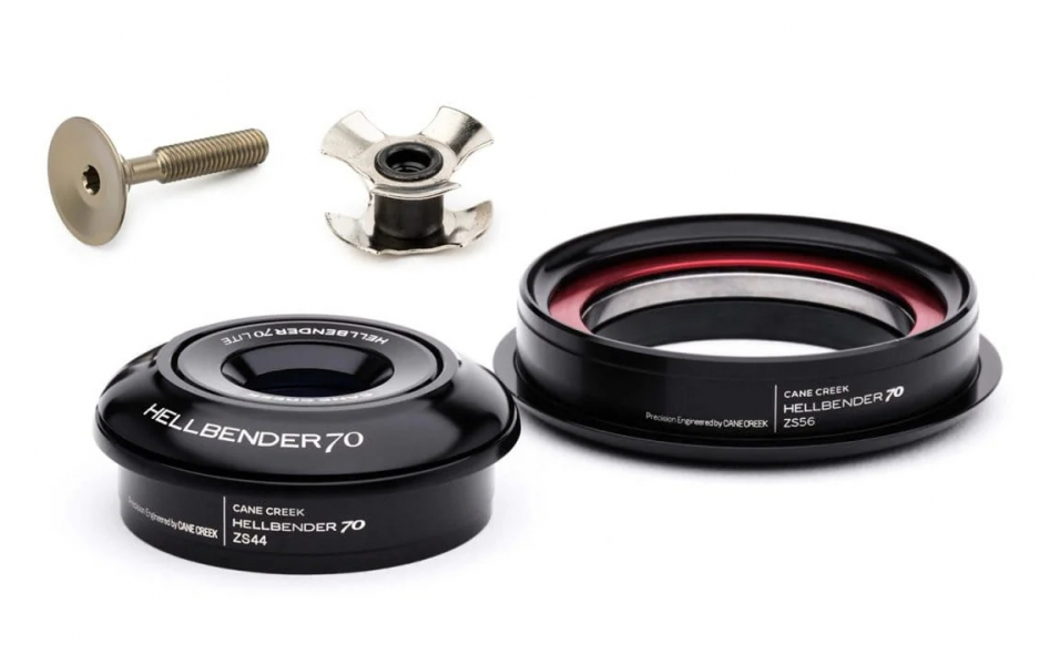 Рулевая колонка Cane Creek Рулевая колонка Hellbender 70 Lite TPR-ZS44/28.6/H8/ZS56/40 Black (BAA2170K) - купить в Москве
