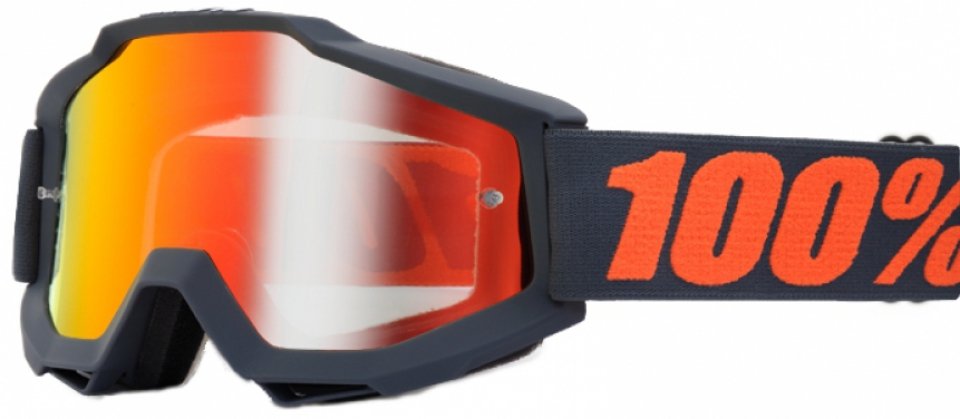 

100% Accuri Matte Gunmetal / Mirror Red Lens (2017)