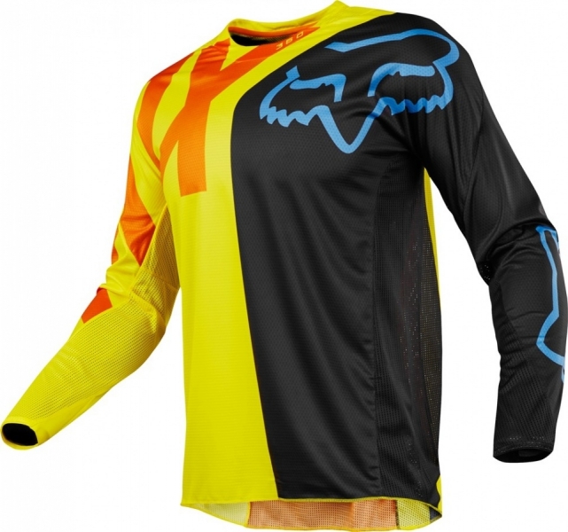 

Fox 360 Preme Youth Jersey (2018), Black/yellow