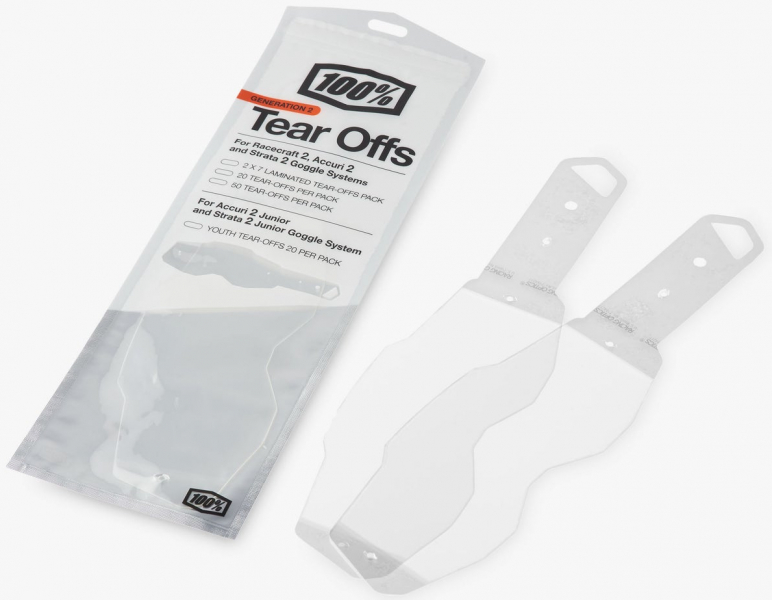 Линзы 100% RC2/AC2/ST2 Laminated Tear-Offs 2x7шт (59086-00001) - купить в Москве