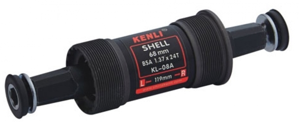 Каретку KENLI Каретка- картридж KL-08A, MTB, BC 1.37"X24T L/R 73/127мм ...