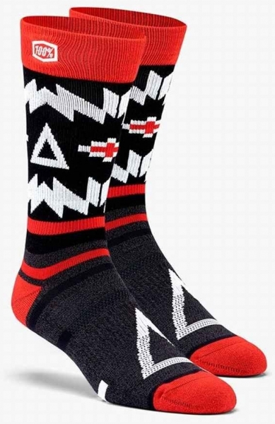 

100% Jeronimo Athletic Socks (2018), Black/red