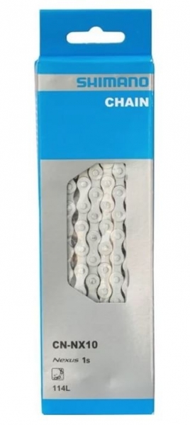 Велосипедная цепь Shimano NX10, 1ск, 114 зв., 1/2x1/8 - купить в Москве