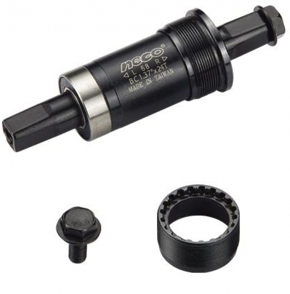 

Neco B910 под квадрат, BSA 1.37”x 24T, R/L. 68/113,5мм. Ось 10В21 (0), Black