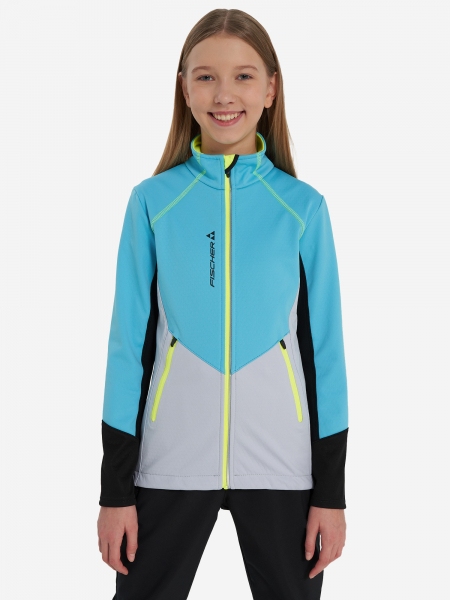 Куртку Fischer Softshell Warm Kids Бирюза/Серый - купить в Москве