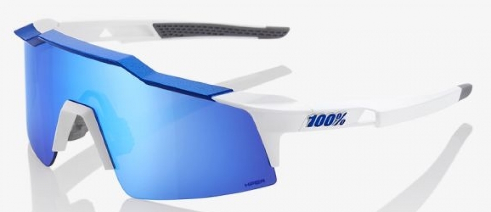 

100% Speedcraft SL Matte White / Metallic Blue / HiPER Blue Multilayer Mirror (2018)