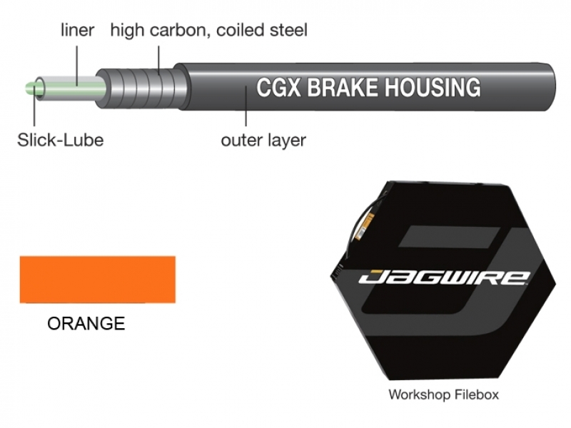 

Jagwire Оплётка троса тормоза 5мм CGX-SL (0), Orange