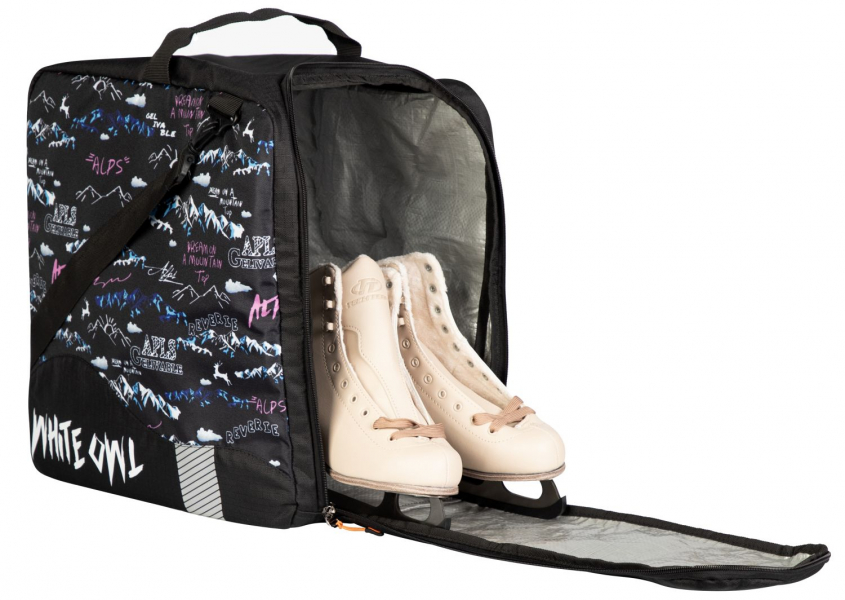 Рюкзаки и сумки White Owl FB-012 Сумка спортивная для лыжных ботинок/коньков, 43х40х28 см, черная - купить в Москве