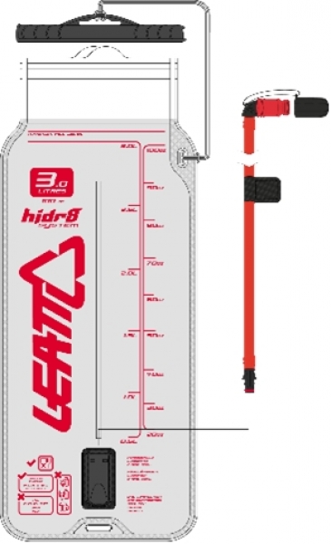 Рюкзаки и сумки Leatt Flat Cleantech Bladder Pack 3L со шлангом и клапаном (7014210120) - купить в Москве