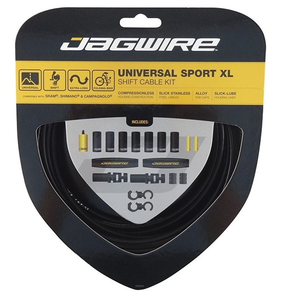 

Jagwire Тросы с оболочками для переключателей длинные комплект Universal Sport Shift XL (0), Black