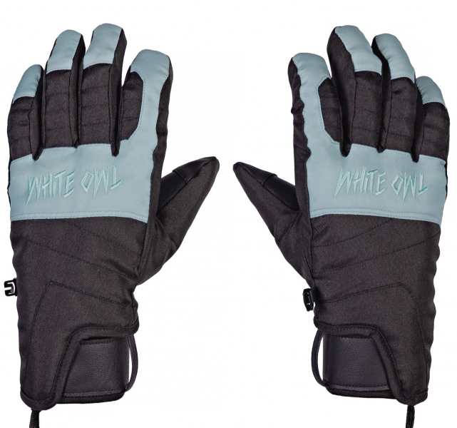 Горнолыжные перчатки и варежки White Owl Перчатки зимние Pro gloves WMNS, черный c голубым - купить в Москве