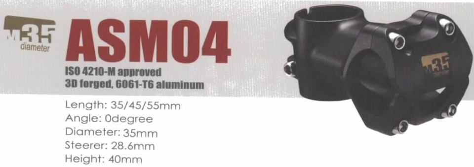 

UNO MTB 1-1/8"х35хD:35х 0°, высота 40мм (0), Black