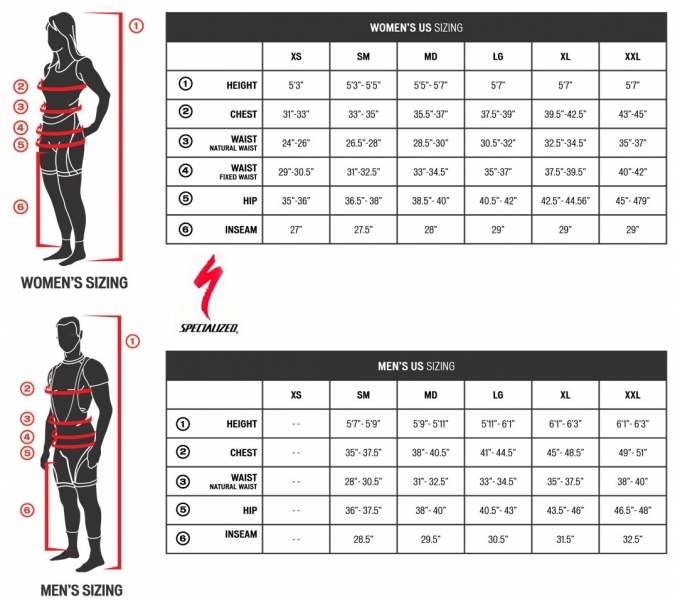 Геометрия велосипеда Велоджерси Specialized Comp Racing SS Jersey