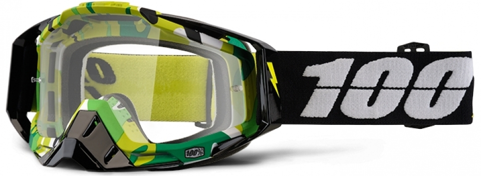 

100% Racecraft Bootcamp Clear Lens (2017), Black/green