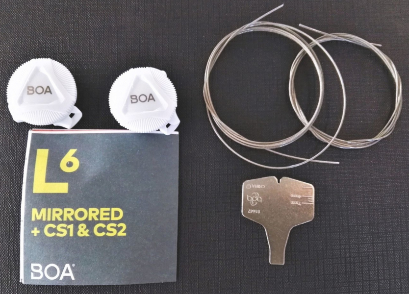 Комплектующие к велотуфлям Scott Система шнуровки Boa Reel & Lace Rep. Boa L6 White - купить в Москве