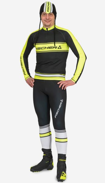 Горнолыжный комбинезон Fischer Retro Black/Lime - купить в Москве