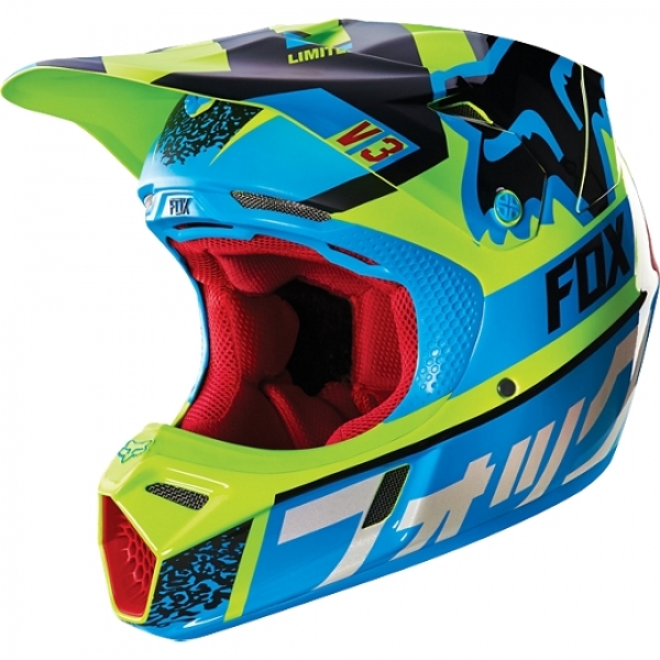 

Fox V3 Divizion Helmet Blue/Yellow (MX16) (2016)
