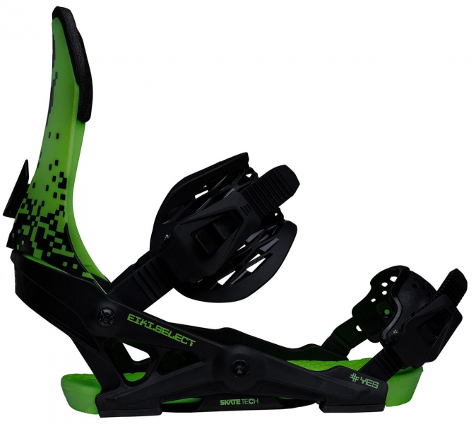 Крепление для сноуборда YES Select Eiki Green Glow - купить в Москве