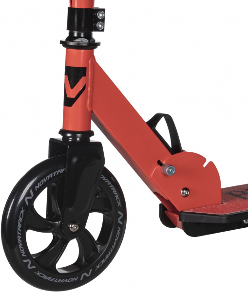 Самокат Novatrack Polis Plastic, 160 мм, красный 2025 - купить в Москве