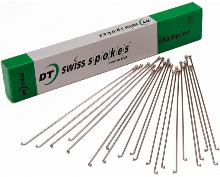 Спицы и ниппели DT SWISS Champion 2,0 мм 280 мм silver (арт.:63583 ...