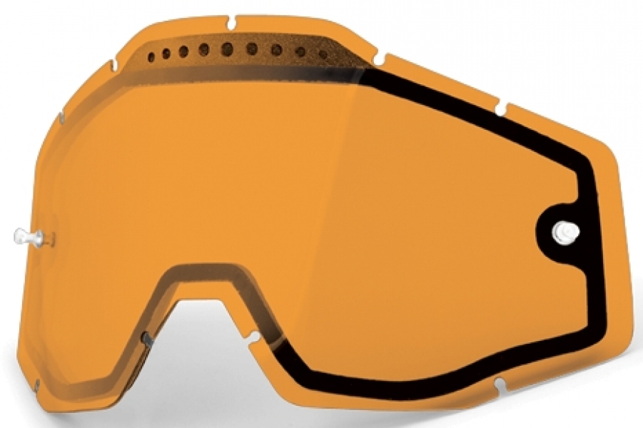 

100% Racecraft/Accuri/Strata Vented Dual Pane Lens Anti-Fog Persimmon (0), Gold