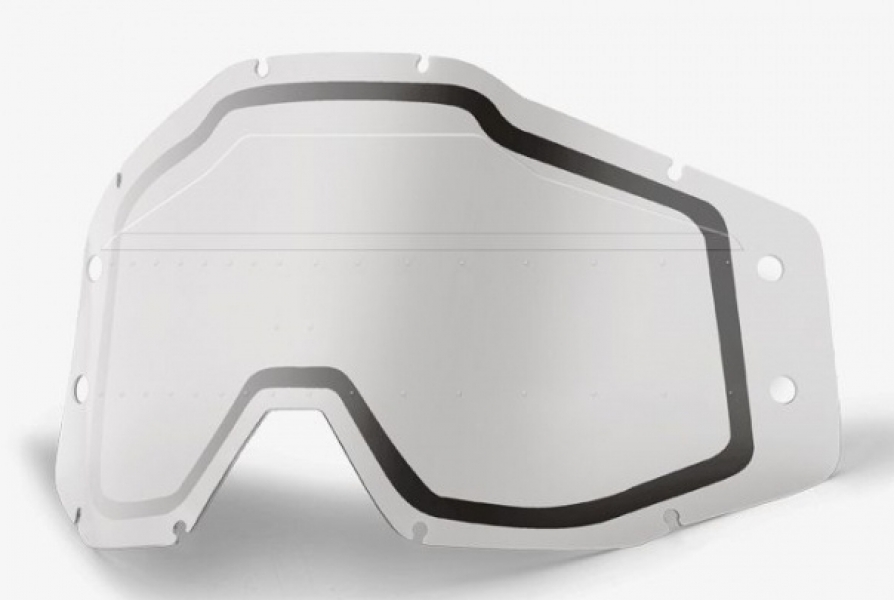 

100% Accuri Forecast Dual Lens Sonic Bumps w/mud Visor (2018), Clear