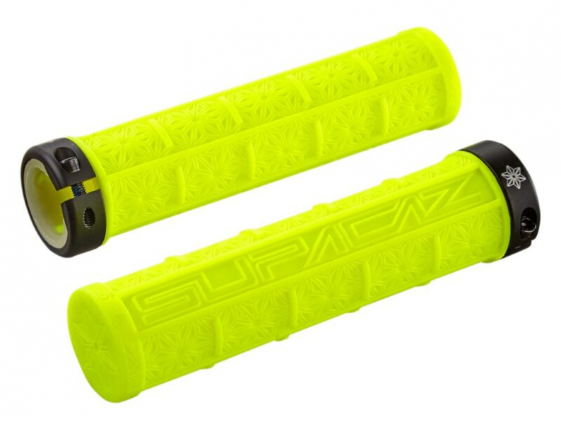 Грипсы и обмотка руля Supacaz Grizips, Lock-on, Neon Yellow GR-12 - купить в Москве