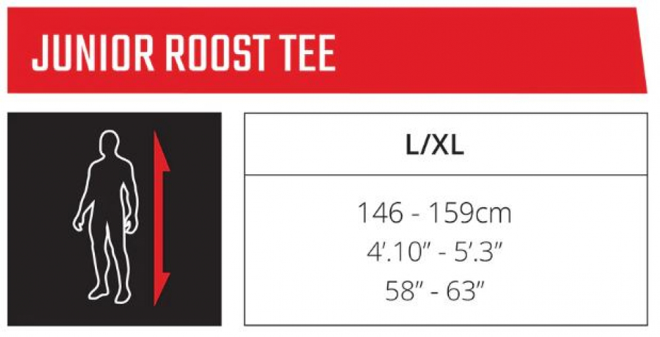 Геометрия велосипеда Мото-защиту Leatt Roost Tee Junior, Black