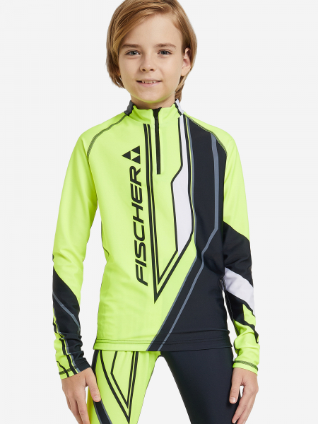 Беговой комбинезон Fischer Nordic Kids Black/Lime - купить в Москве