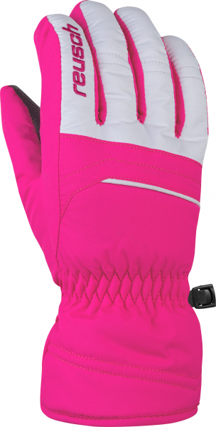 Горнолыжные перчатки и варежки Reusch Alan Junior Pink Glo/White - купить в Москве