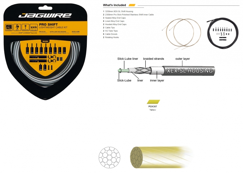 

Jagwire Комплект тросов переключения Pro Shift Kit (0), Yellow