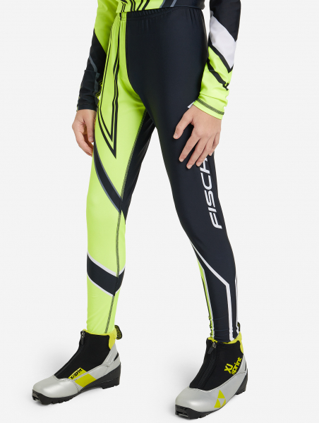 Беговой комбинезон Fischer Nordic Kids Black/Lime - купить в Москве