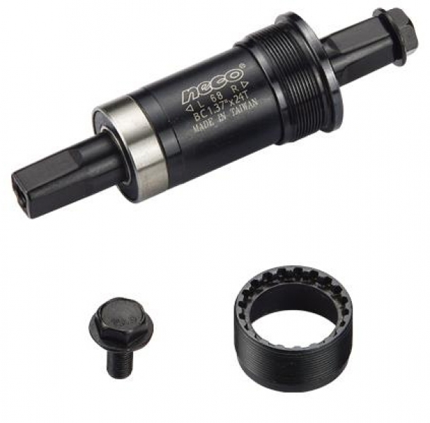 

Neco B910 под квадрат, BSA 1.37”x 24T, R/L. 68/110,5мм. Ось 10В21 (0), Black