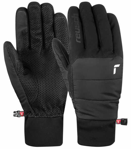 Горнолыжные перчатки и варежки Reusch Kavik Touch-Tec Black/Silver - купить в Москве