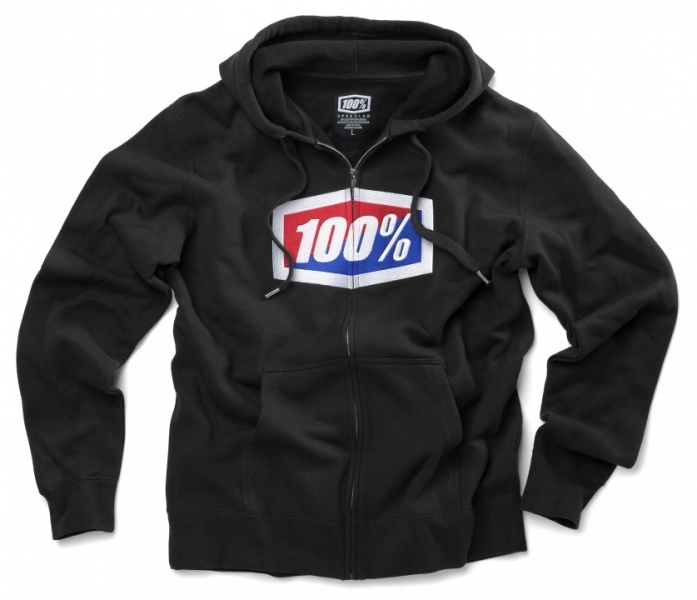 

100% Official Zip Hooded Sweatshirt (2018), Black