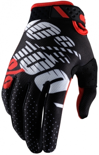 

100% Ridefit Glove (2017), Black/red