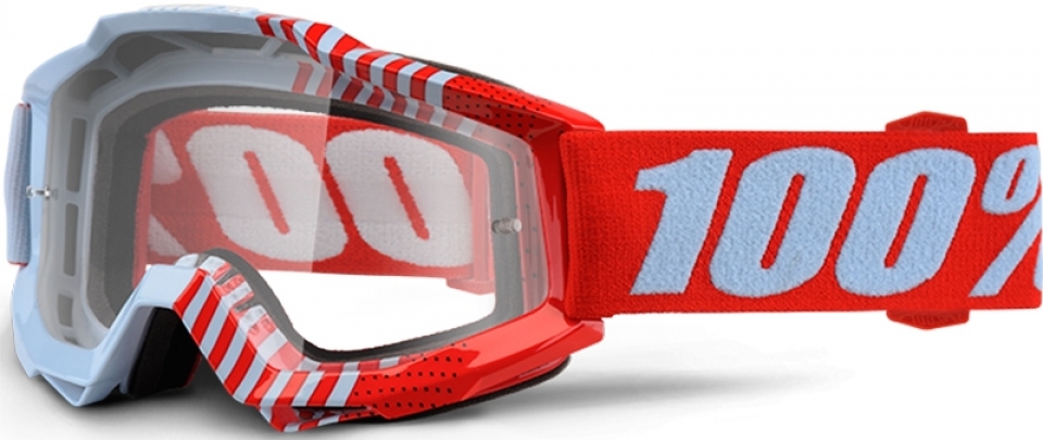 

100% Accuri Cupcoy Clear Lens (2016), Red/white