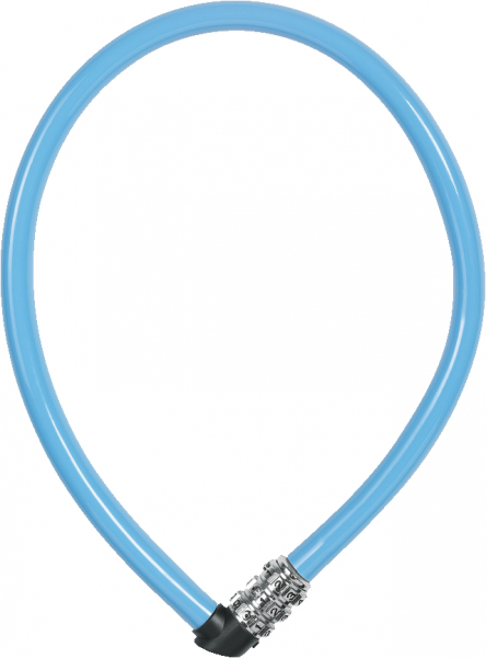 Замок велосипедный ABUS 3406C/55 трос, синий - купить в Москве