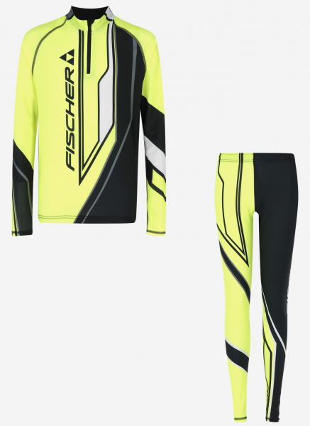 Беговой комбинезон Fischer Nordic Kids Black/Lime - купить в Москве